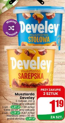 Musztarda stołowa Develey promocja w Dino