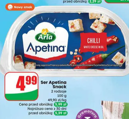 Ser Apetina Snack Chilli promocja w Dino