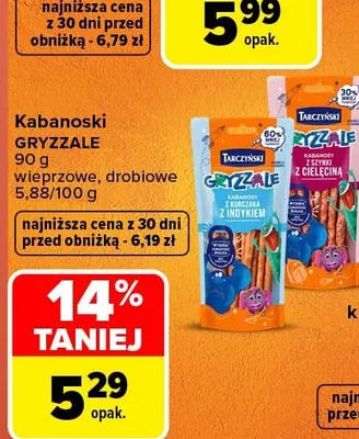 Kabanoski Gryzzale drobiowe Tarczyński promocja w Carrefour Market