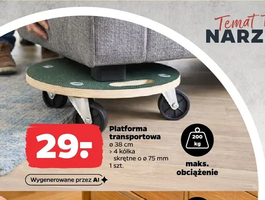 Platforma transportowa promocja w Netto