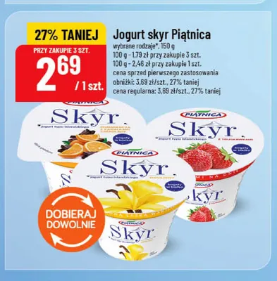 Jogurt skyr z laską wanilii Piątnica promocja w POLOmarket