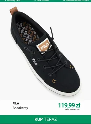 Sneakersy Fila promocja w Deichmann