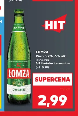 Piwo Łomża Pils promocja w Kaufland