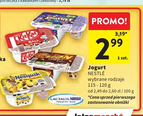 Jogurt Nestlé KitKat Ball promocja w Intermarche