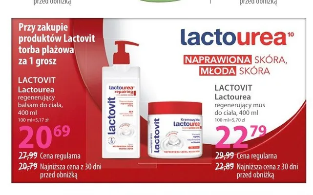 Regenerujący balsam do ciała Lactovit Lactourea promocja w Hebe