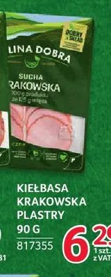 Kiełbasa krakowska plastry Dolina Dobra promocja w Selgros