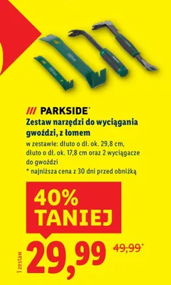 Zestaw narzędzi do wyciągania gwoździ z łomem  promocja w Lidl