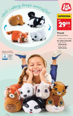 Pluszak dwustronny EleFun 25 cm promocja w Biedronka