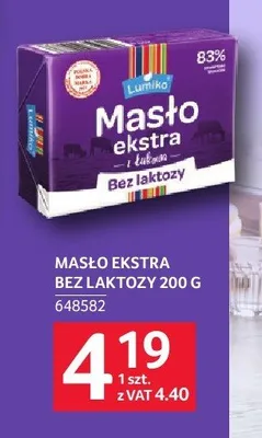 Masło ekstra bez laktozy Lumiko promocja w Selgros