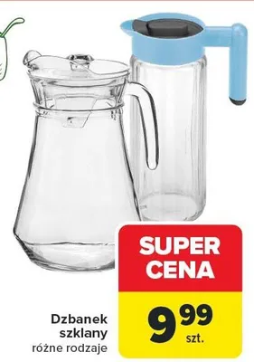 Dzbanek szklany różne rodzaje promocja w Carrefour