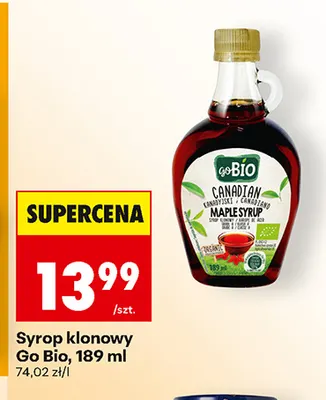 Syrop klonowy Go Bio 189 ml promocja w Biedronka