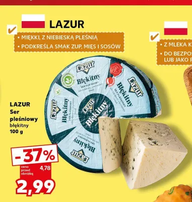 Ser pleśniowy błękitny Lazur promocja w Kaufland