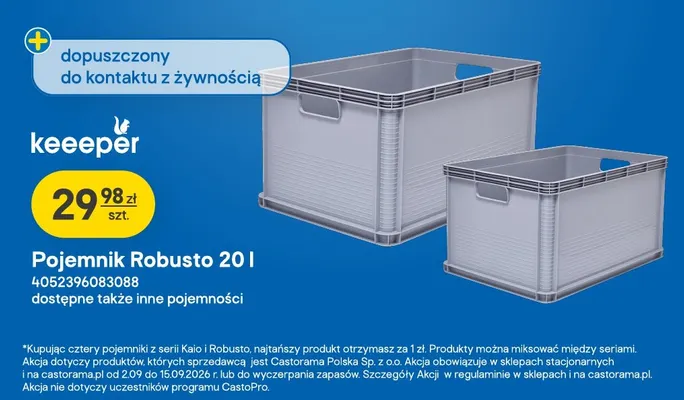 Pojemnik Keeeper Robusto 20 l promocja w Castorama