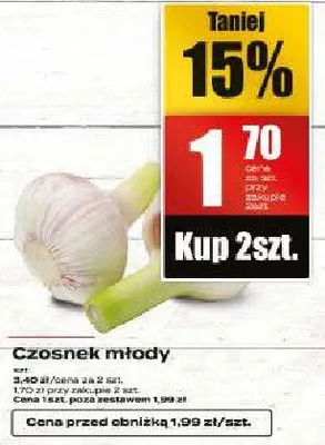 Czosnek młody promocja w Supeco