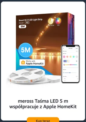 Taśma LED Meross 5 m promocja w Amazon
