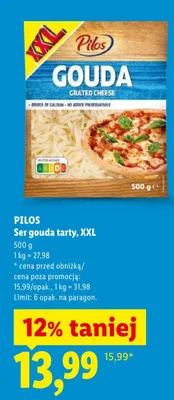 Ser gouda tarty XXL Pilos promocja w Lidl