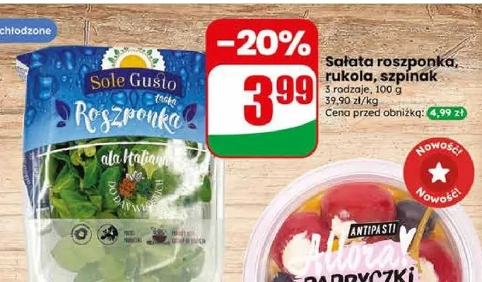 Sałata roszponka Sole Gusto promocja w Dino