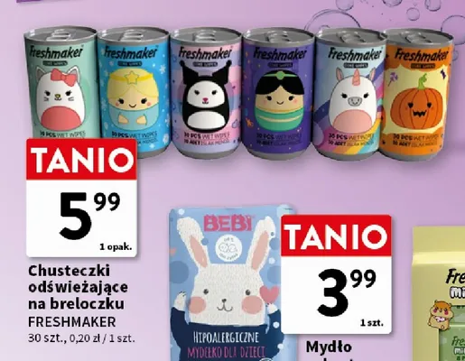Chusteczki odświeżające na breloczku Freshmaker promocja w Intermarche