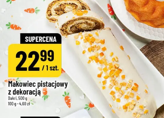 Makowiec pistacjowy z dekoracją promocja w POLOmarket