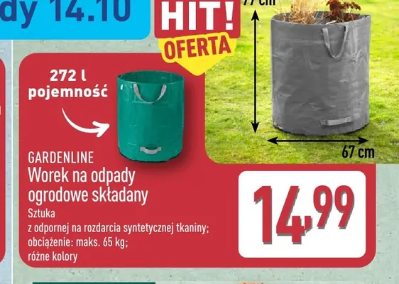 Worek na odpady ogrodowe składany 272 l Gardenline promocja w Aldi