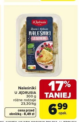 Naleśniki U JĘDRUSIA z serem promocja w Carrefour Market