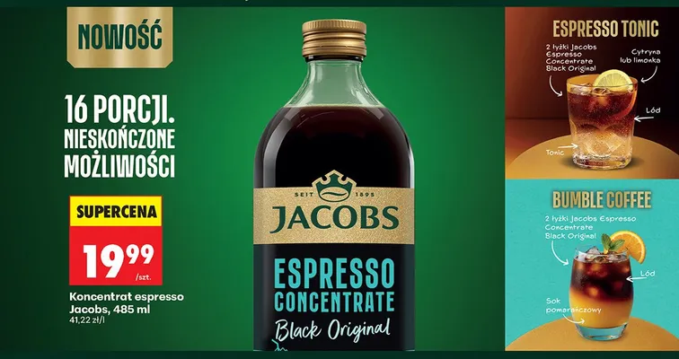 Koncentrat espresso Jacobs Black Original promocja w Biedronka