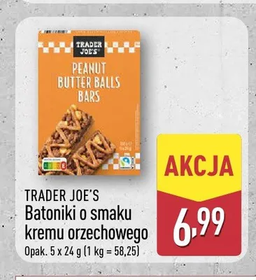 Batoniki o smaku kremu orzechowego Trader Joe's 5-pak promocja w Aldi