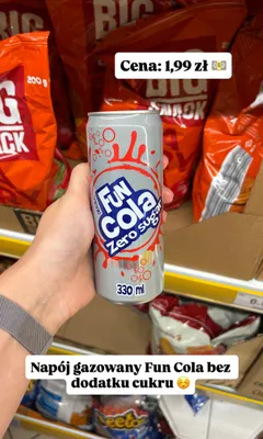 Napój gazowany Fun Cola Zero Sugar promocja w Dino