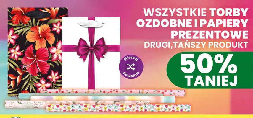 Torby ozdobne i papiery prezentowe promocja w Dino
