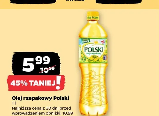 Olej rzepakowy Polski promocja w Netto