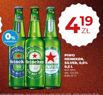 Piwo bezalkoholowe Heineken promocja w Duży Ben