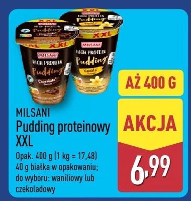 Pudding proteinowy XXL do wyboru: waniliowy lub czekoladowy promocja w Aldi