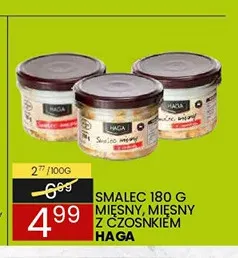 Smalec mięsny z czosnkiem Haga promocja w Wafelek