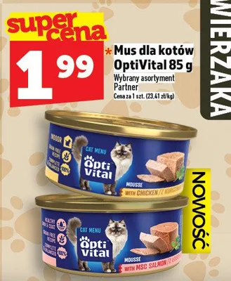 Mus dla kotów OptiVital promocja w TOPAZ