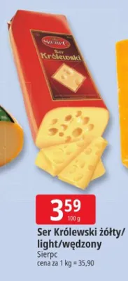 Ser Królewski żółty/light/wędzony promocja w Leclerc