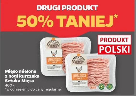 Mięso mielone z nogi kurczaka Sztuka Mięsa promocja w Netto