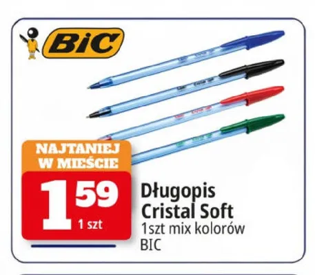 Długopis Cristal Soft BIC promocja w Leclerc