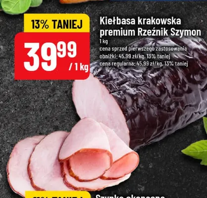 Kiełbasa krakowska premium Rzeźnik Szymon promocja w POLOmarket