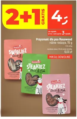 Przysmaki dla psa Rosewood Steakiez Duck & Fish Tender Fillets promocja w Dealz