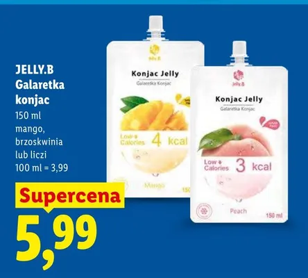 Galaretka konjac Jelly.B mango promocja w Lidl