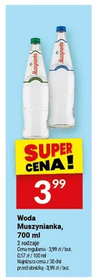 Woda Muszynianka 700ml promocja w Twój Market
