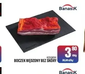 Boczek wędzony bez skóry Kozłowski promocja w Tomi Markt