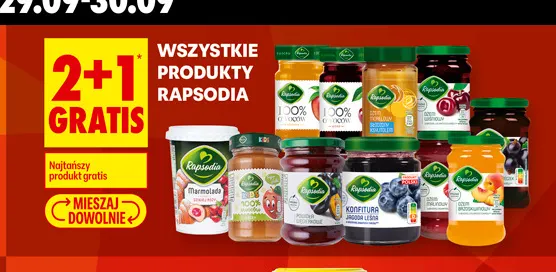 Dżem z owoców truskawka Rapsodia 100% promocja w Biedronka