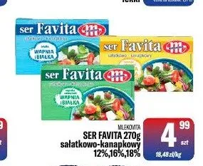 Ser Favita sałatkowo-kanapkowy 12% Mlekovita promocja w Tomi Markt