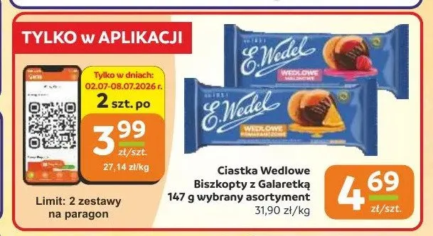 Ciastka Wedlowe Biszkopty z Galaretką E.Wedel promocja w Gama