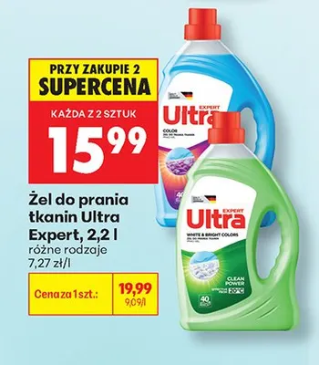 Żel do prania tkanin Ultra Expert promocja w Biedronka
