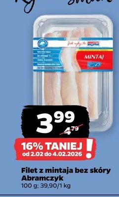 Filet z mintaja bez skóry  promocja w Netto