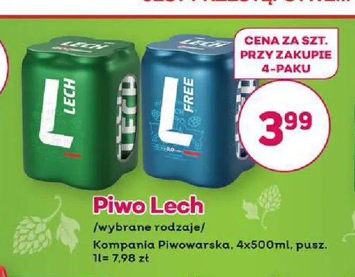 Piwo Lech 4-pak promocja w Bliski
