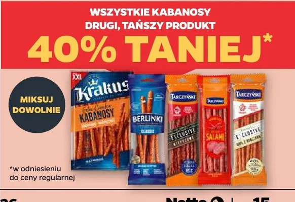 Kabanosy promocja w Netto