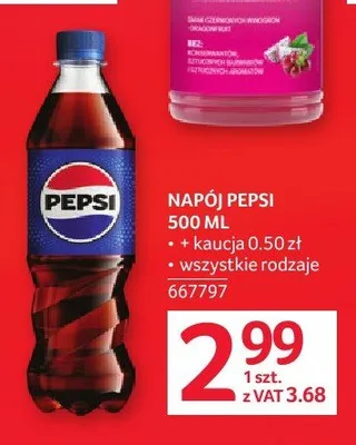 Napój Pepsi 500ml promocja w Selgros